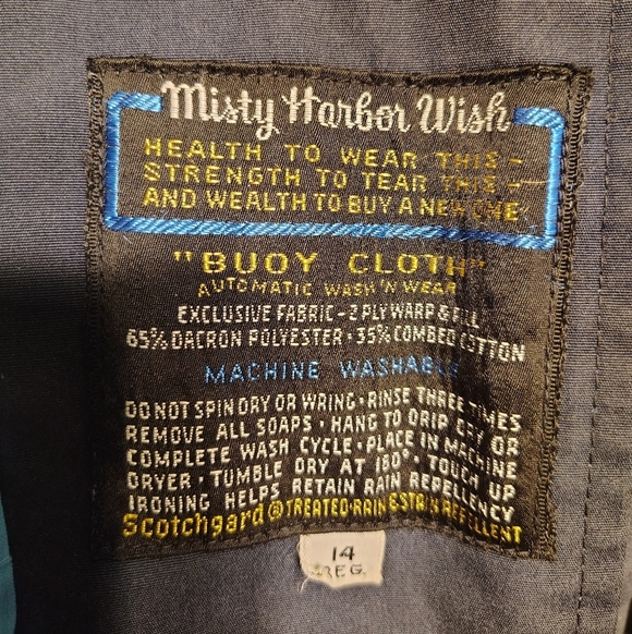 Vintage 60s/70s Woman's Classic Black Trench Coat Size 14 - Picture 3 of 9